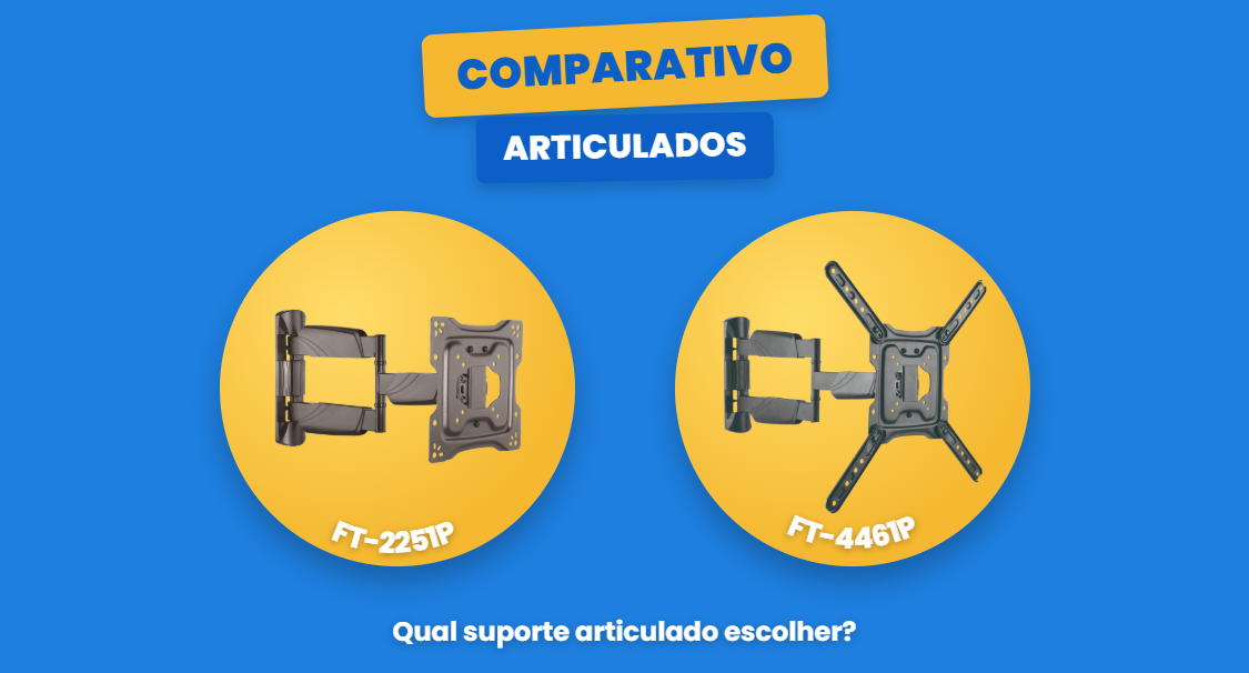 FT-2251P vs FT-4461P: Qual Suporte Articulado Compacto Fixatek Escolher?