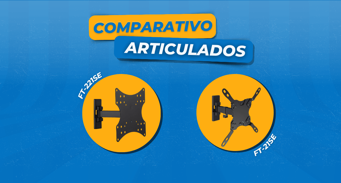 Qual a Diferença entre o Suporte Articulado FT-221SE e o FT-21SE Fixatek? - Fixatek