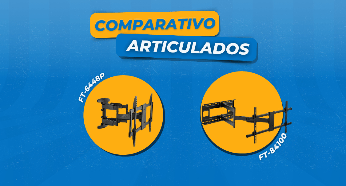 Qual Diferença entre o Suporte Articulado FT-6448P e FT-84100 Fixatek? - Fixatek