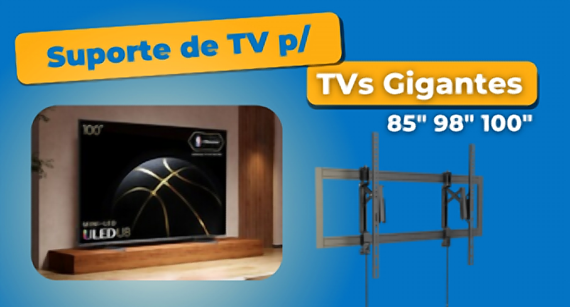 Suporte TV LED 37" a 98" Inclinável e Extensível FT-64MP - Fixatek | Instalação do FT-64MP