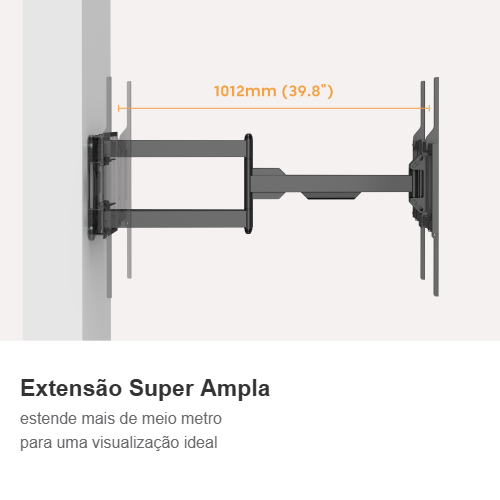 FT-12610 - Suporte de TV Triarticulável com Braço Duplo