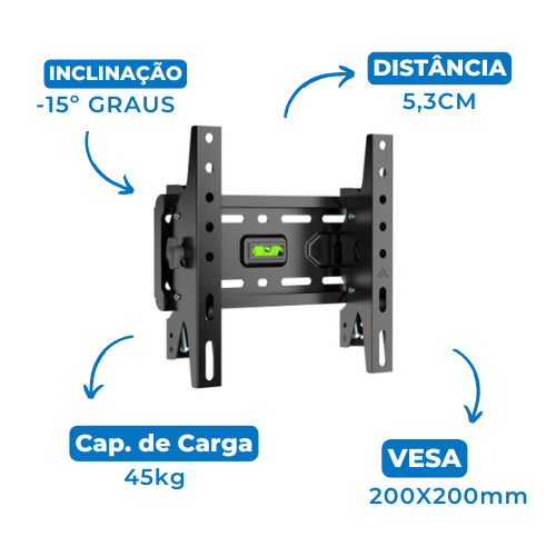 Suporte Inclinável para TV LED / OLED / QLED 23" a 47" FT-22ST Fixatek