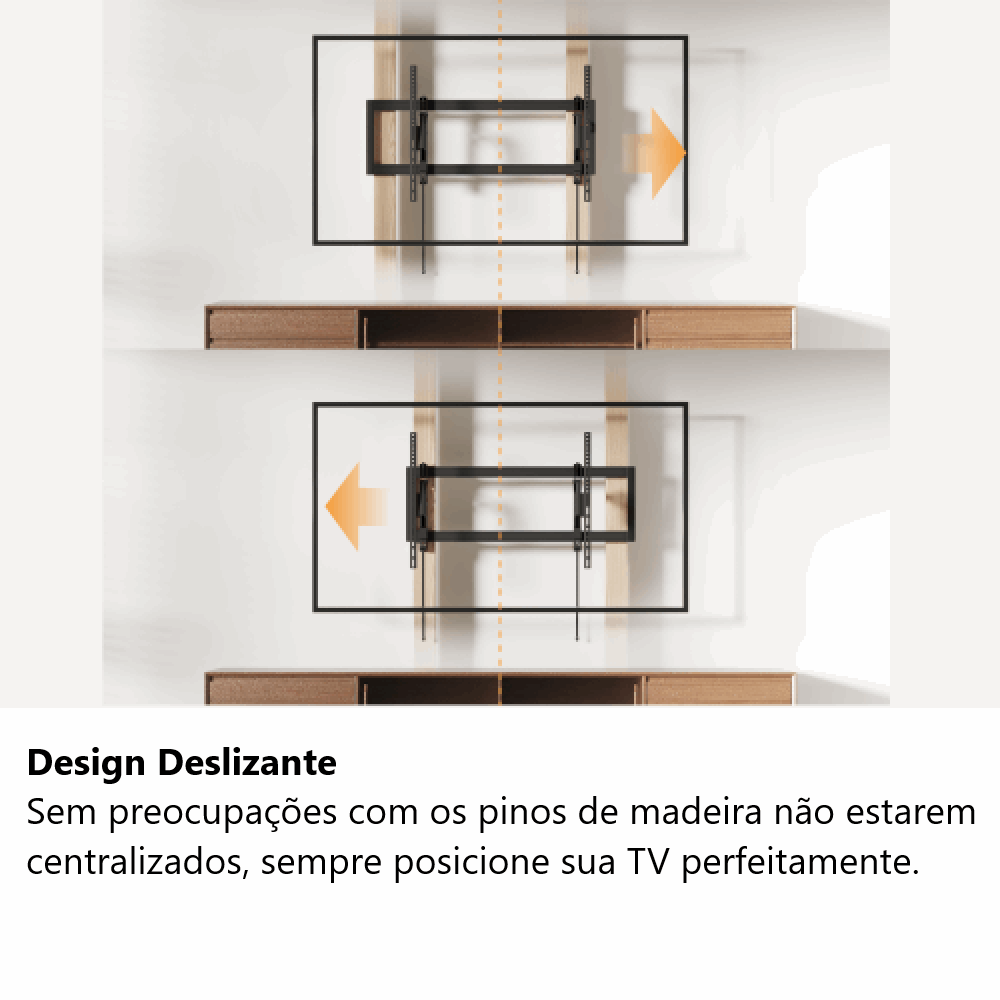 Suporte Vídeo Wall Inclinável e Extensível para TV LED 37" a 90" - FT-64MP Fixatek