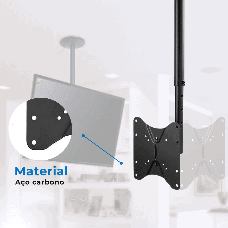 Suporte de Teto para TV LED até 47" e LCD/PLASMA 32" á 42" FT-37T - Fixatek - Fixatek