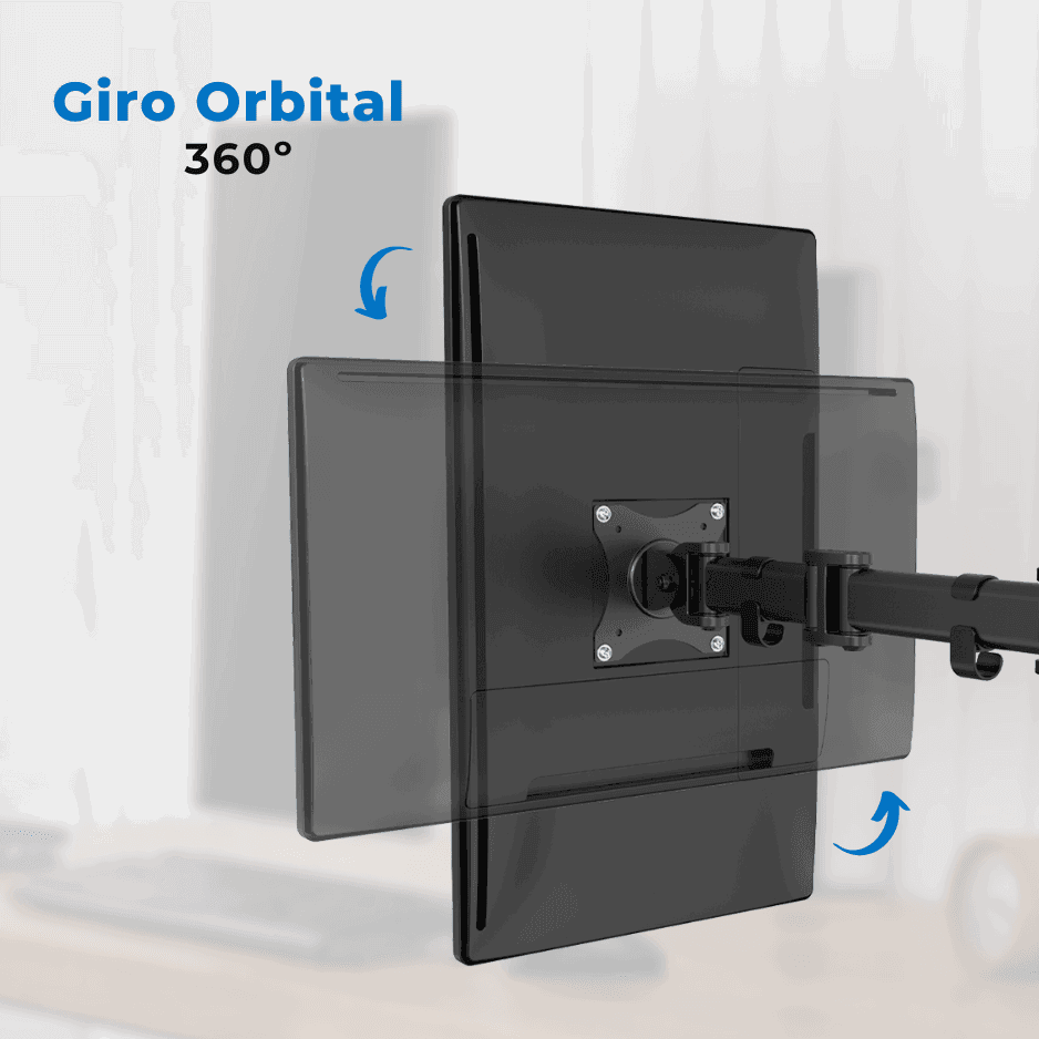 Suporte Ergonômico Articulado de Mesa para 1 Monitor de 13" até 27" FT-428M1 - Fixatek - Fixatek