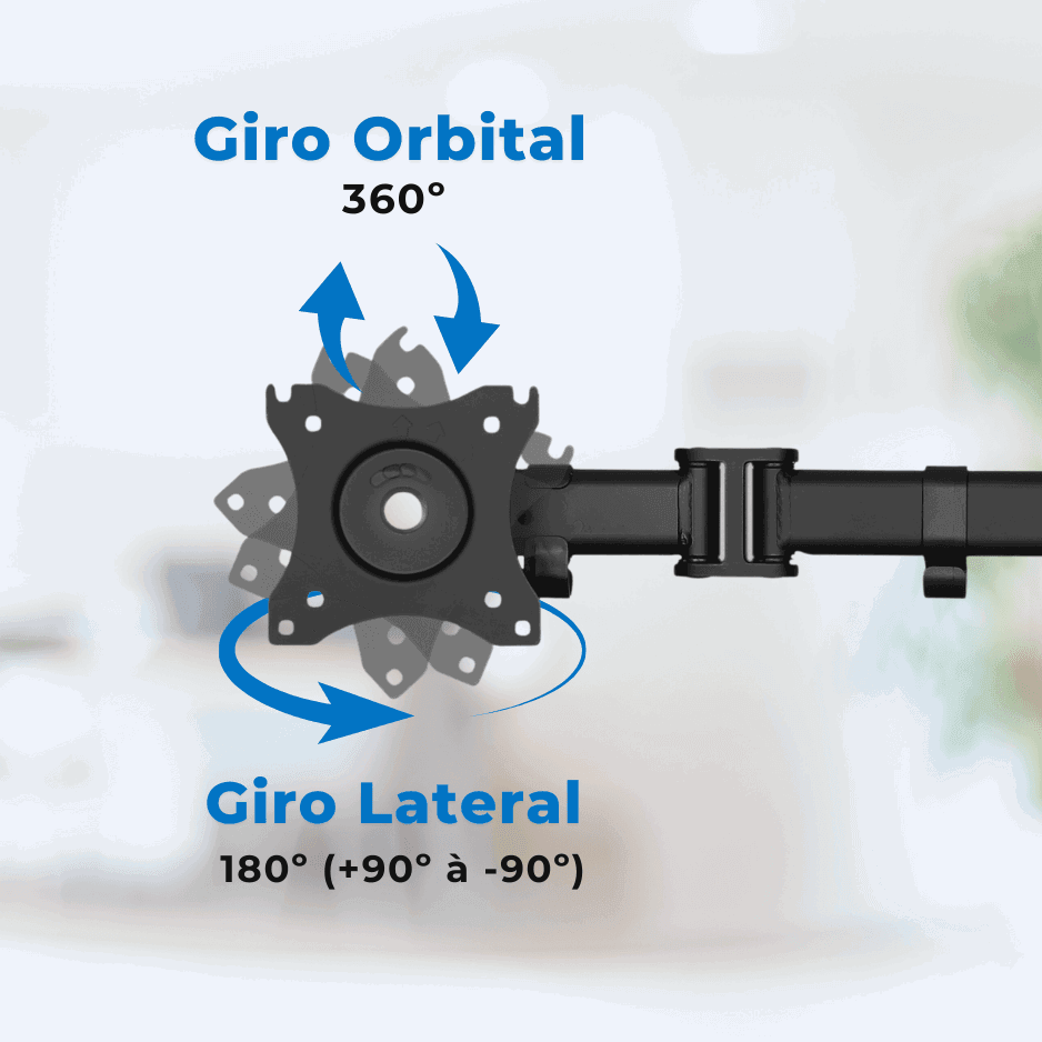 Suporte Ergonômico Articulado de Mesa para 1 Monitor de 13" até 27" FT-428M1 - Fixatek - Fixatek