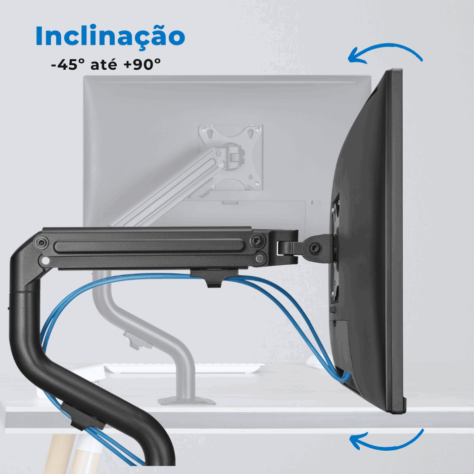 Suporte Ergonômico Articulado de Mesa para 01 Monitor 17" até 32" FT-445MG1 - Fixatek - Fixatek