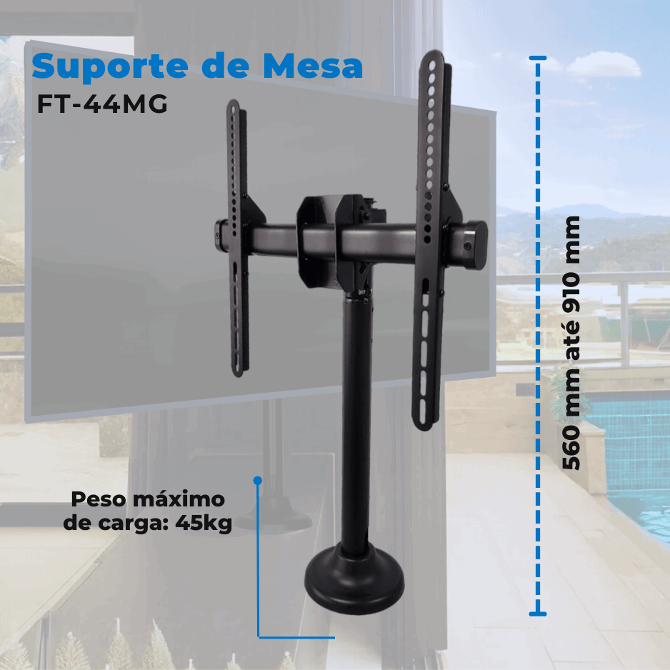 Suporte de Mesa para TV LED / Monitor 37" até 60" FT-44MG Fixatek - Fixatek