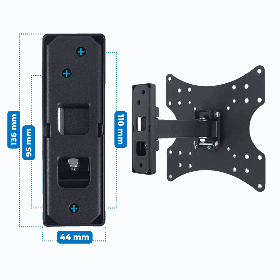 Suporte Articulado para TV LED / OLED / QLED até 47" FT-221SE - Fixatek - Fixatek