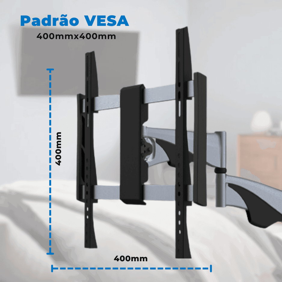 Suporte Articulado para TV LED / OLED / QLED até 55" com Peso até 30kg FT-994A - Fixatek - Fixatek