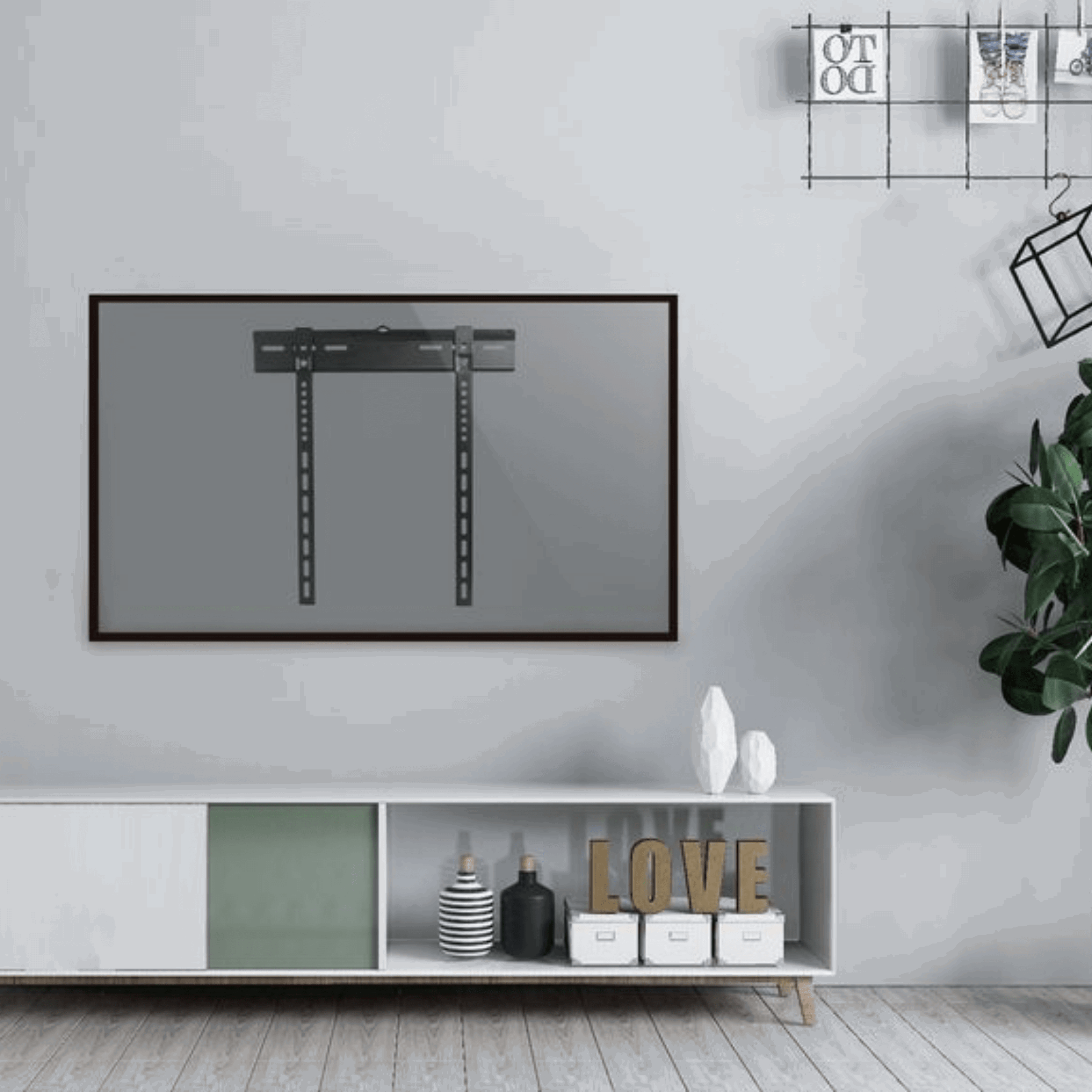 Suporte Fixo para TV LED / OLED / QLED até 55' com Peso até 55kg FT-249 - Fixatek - Fixatek