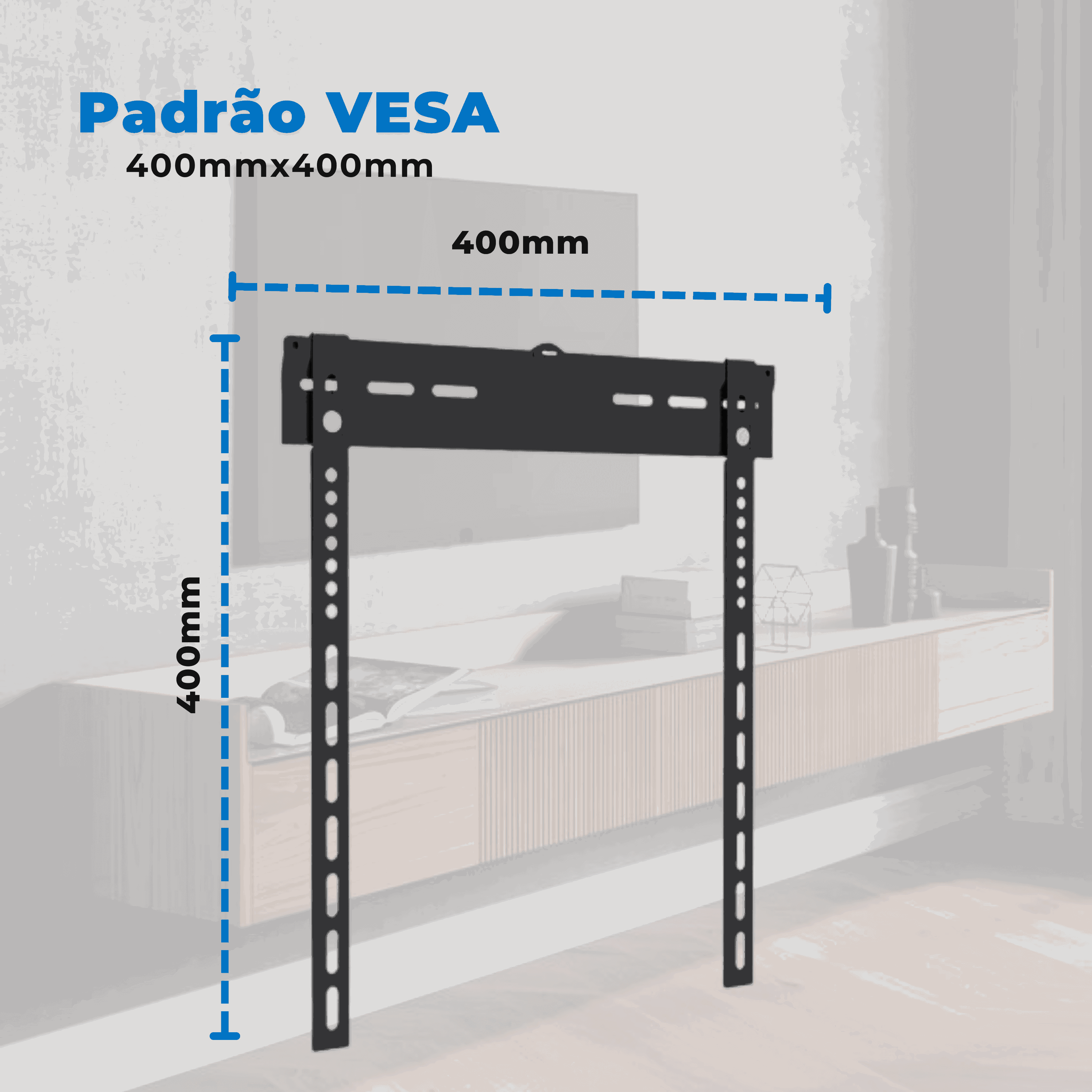 Suporte Fixo para TV LED / OLED / QLED até 55' com Peso até 55kg FT-249 - Fixatek - Fixatek
