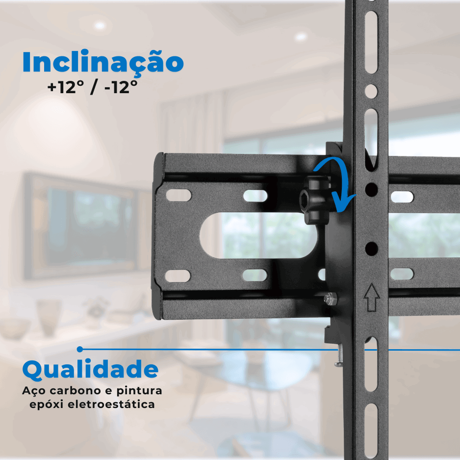 Suporte Inclinável para TV de LED / OLED / QLED / NANO 37" até 70" com Peso até 45kg - FT-PL64X - Fixatek