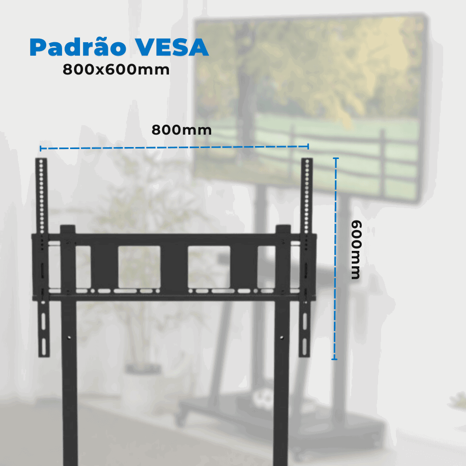 Suporte Pedestal para TV LCD / LED para tela de 55" até 110" com Peso até 120 kg - FT-86XP - Fixatek - Fixatek