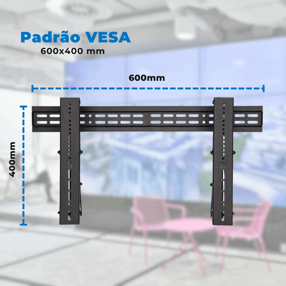 Suporte Vídeo Wall Retrátil Para Monitor LED / OLED / QLED de 37" á 70" com Pop-Out - FT-VW46T - Fixatek - Fixatek