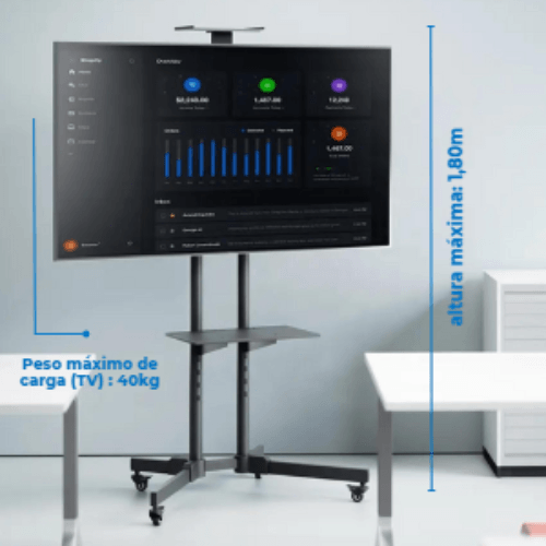Rack / Suporte Pedestal para TV LED / OLED / QLED 32" até 70" FT-64EX - Fixatek - Fixatek