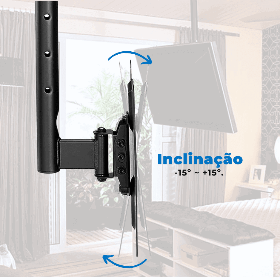 Suporte de Teto para TV LED até 47" e LCD/PLASMA 32" á 42" FT-37T - Fixatek - Fixatek