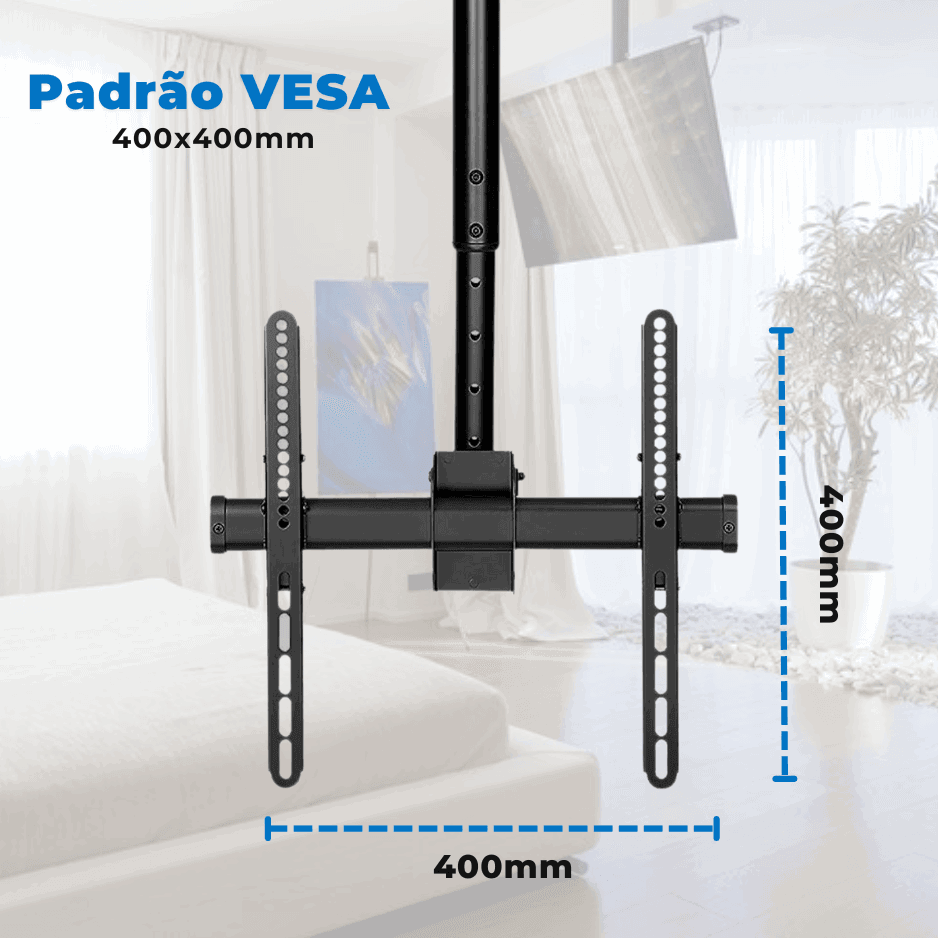 Suporte de Teto para TV LED / OLED / QLED até 55" com Peso até 50kg - FT-4491T - Fixatek - Fixatek