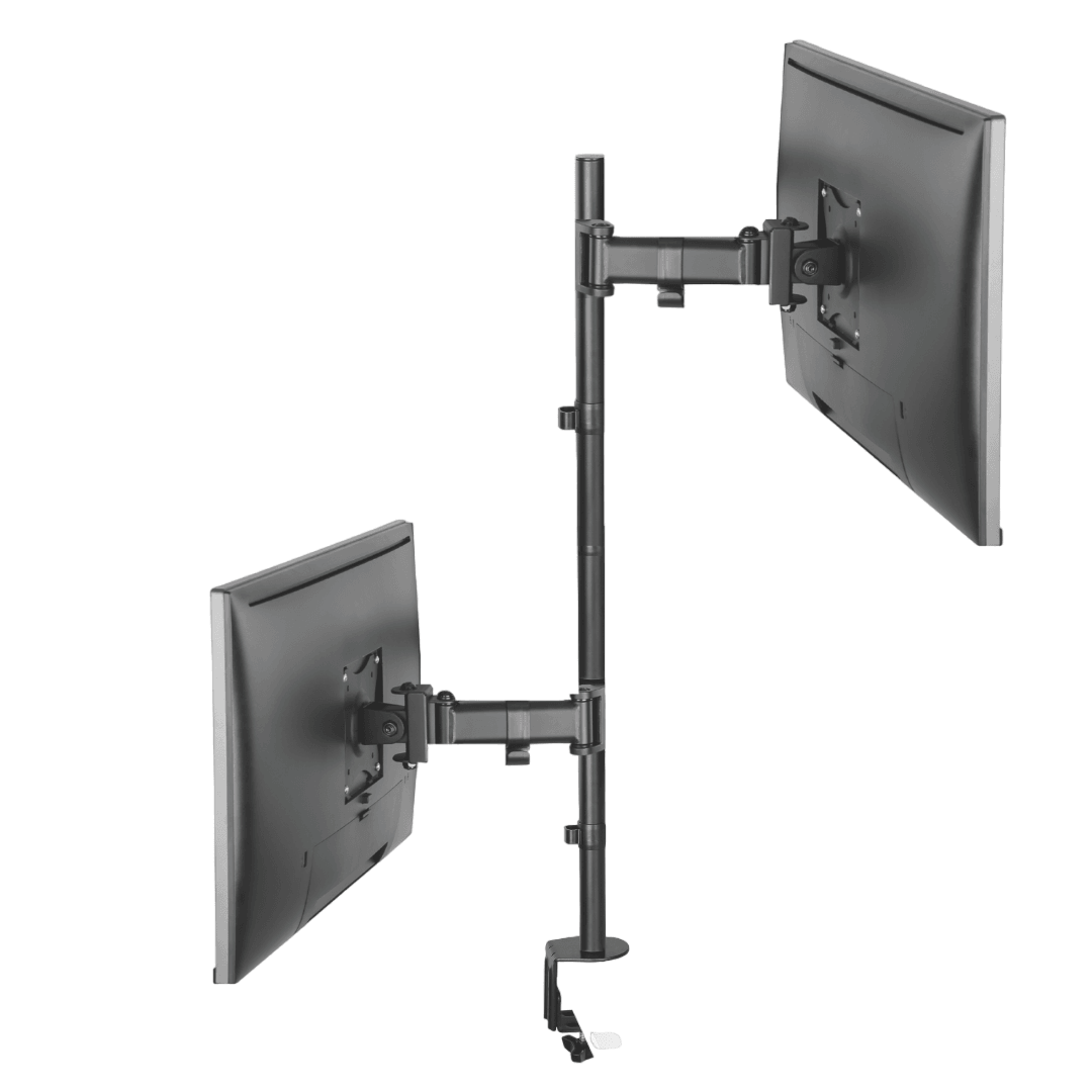 Suporte Ergonômico Articulado de Mesa para 2 Monitores na Vertical de 13" até 27" FT-221M2V - Fixatek - Fixatek