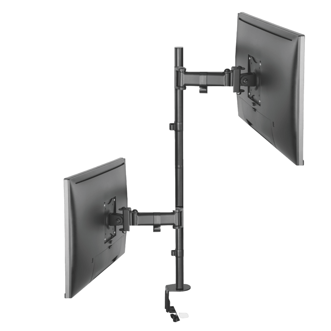 Suporte Ergonômico Articulado de Mesa para 2 Monitores na Vertical de 13" até 27" FT-221M2V - Fixatek