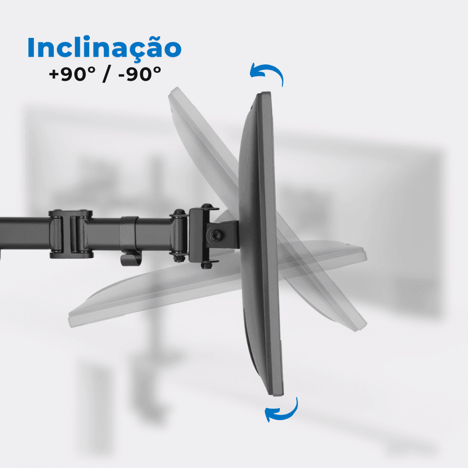 Suporte Ergonômico Articulado de Mesa para 1 Monitor de 13" até 27" FT-428M1 - Fixatek - Fixatek