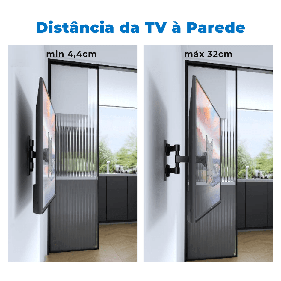 Suporte Articulado para TV LED 23" até 47" Com Peso Até 20 Kg FT-223SE - Fixatek - Fixatek