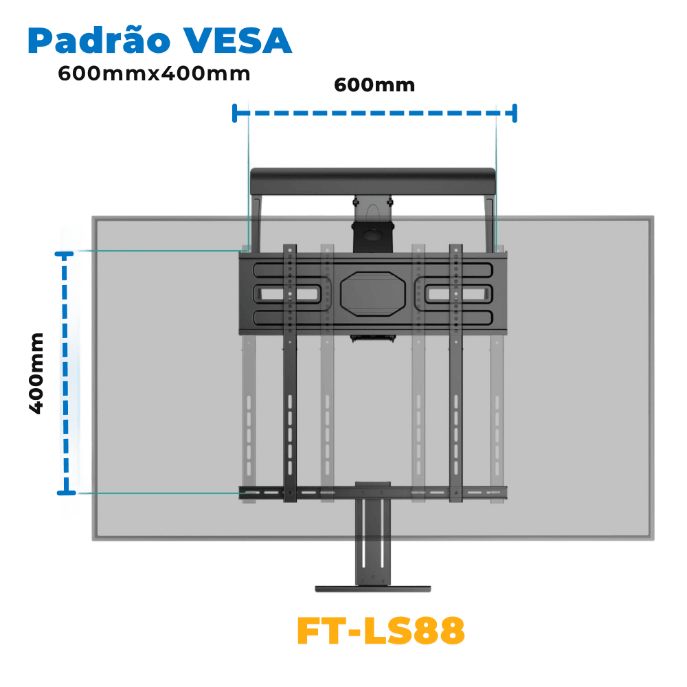 Suporte Articulado com Ajuste de Altura para TV LED 43" á 75'' FT-LS88 - Fixatek - Fixatek