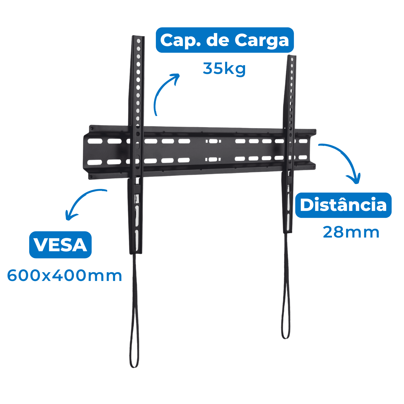 Suporte Fixo para TV LED 37" até 70" FT-64US - Fixatek - Fixatek
