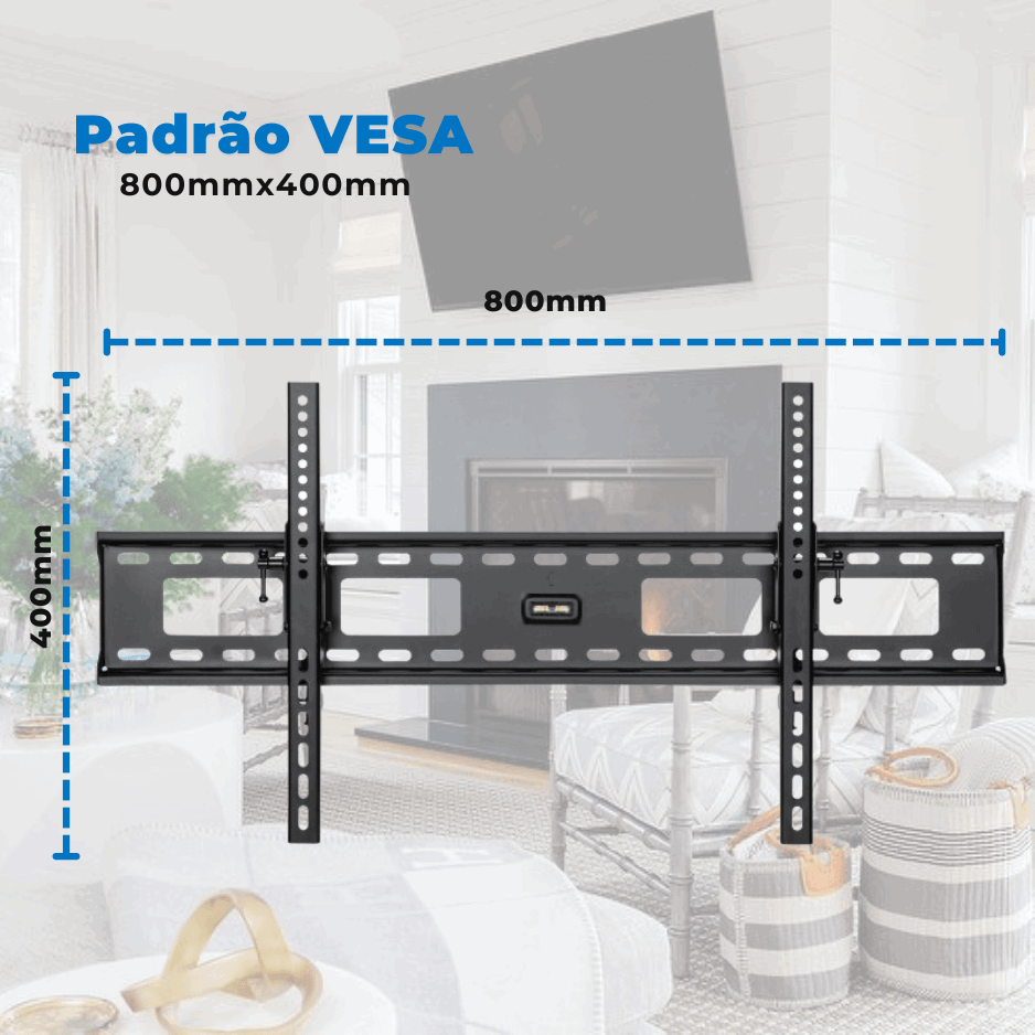 Suporte Fixo / Inclinável para TV até LED / OLED / QLED 110'' com Peso até 75kg FT-84UP - Fixatek - Fixatek