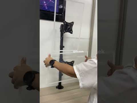 Video - suporte de monitor de mesa duas telas duplo giro orbital 360 graus gammer streamer live Fixatek - FT-221M2V