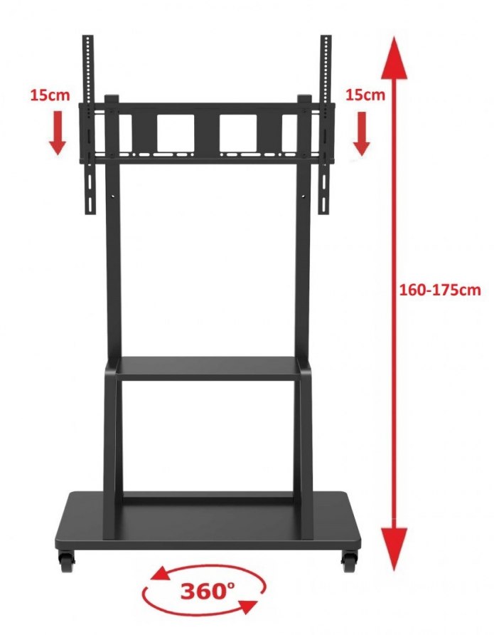 Suporte Pedestal para TV LCD / LED para tela de 55" até 110" com Peso até 120 kg - FT-86XP - Fixatek - Fixatek