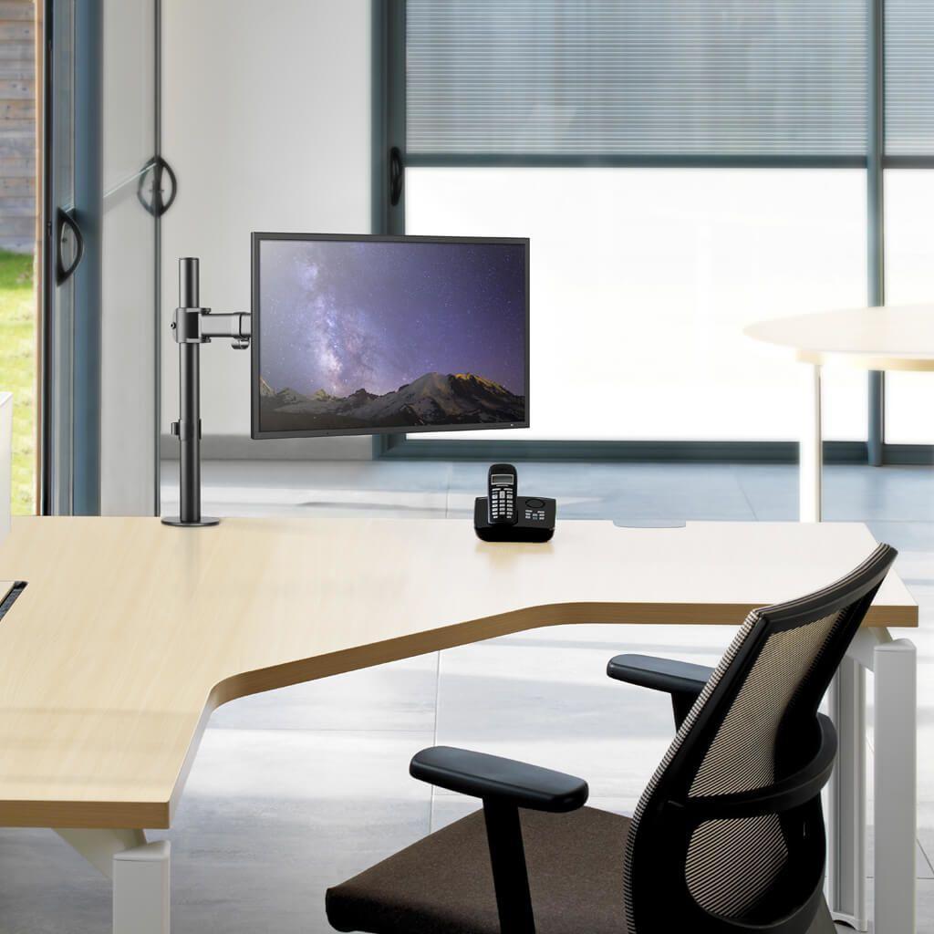 Suporte Ergonômico Articulado de Mesa para 1 Monitor de 13" até 27" FT-428M1 - Fixatek - Fixatek