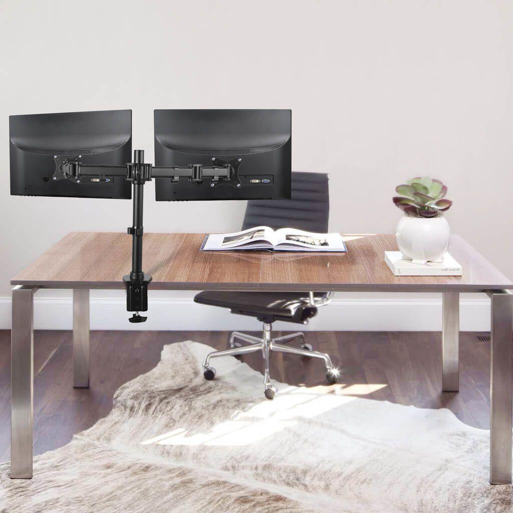 Suporte Ergonômico Articulado de Mesa para 2 Monitores de 13" até 27" FT-726M2 - Fixatek - Fixatek