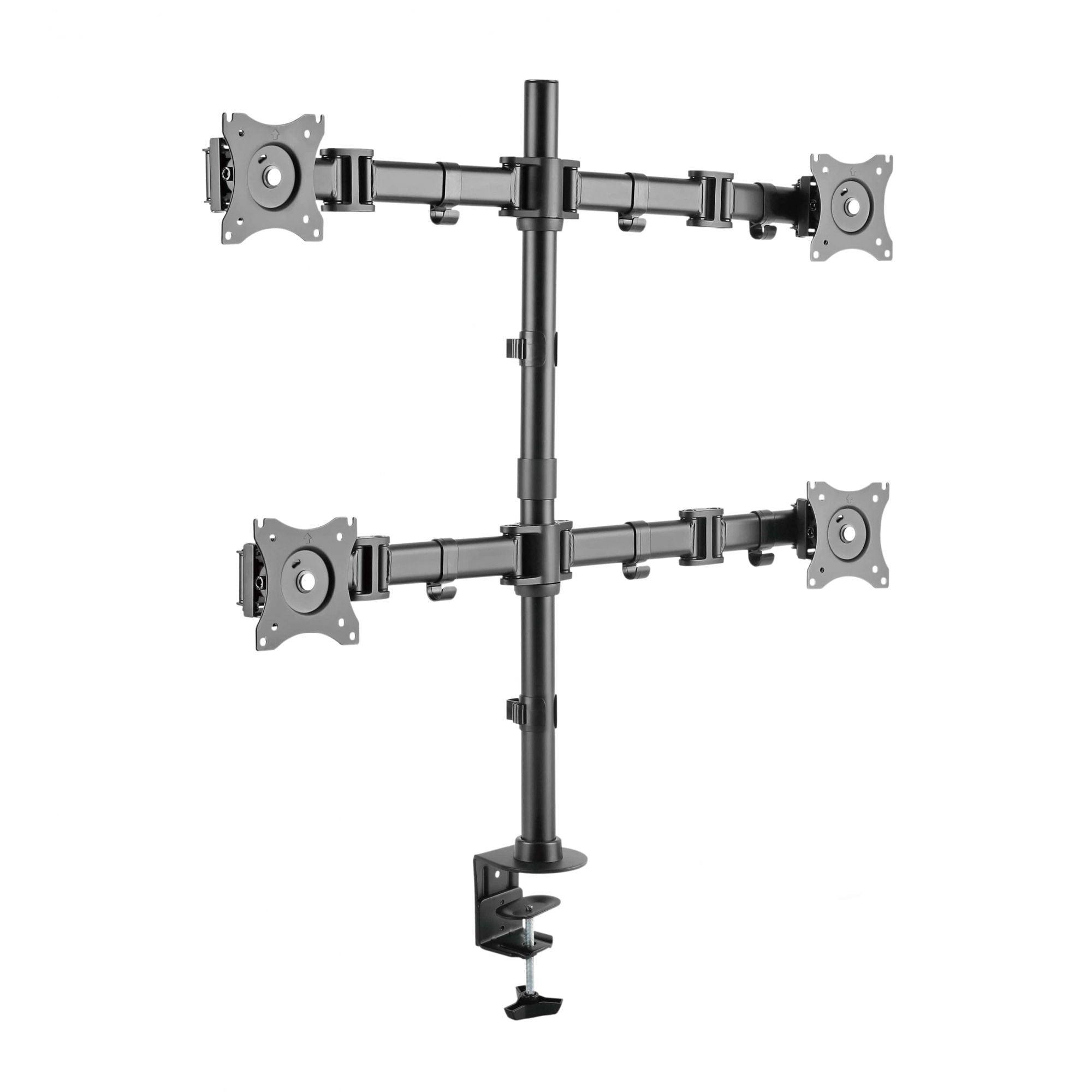 Suporte Ergonômico Articulado de Mesa para 4 Monitores de 13" até 27" FT-726M4 - Fixatek - Fixatek