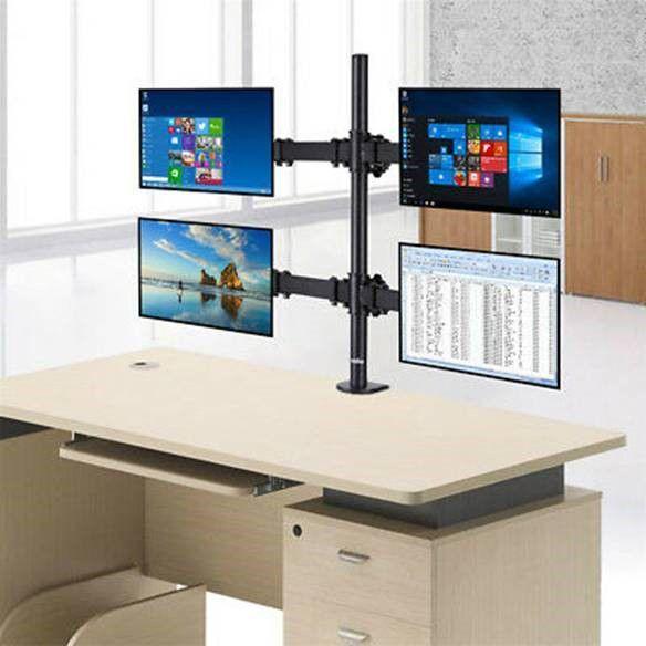 Suporte Ergonômico Articulado de Mesa para 4 Monitores de 13" até 27" FT-726M4 - Fixatek - Fixatek