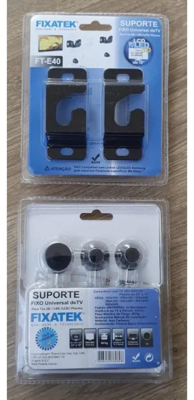 Suporte Fixo para TV LED / OLED / QLED 17" até 86" Universal FT-E40 - Fixatek - Fixatek