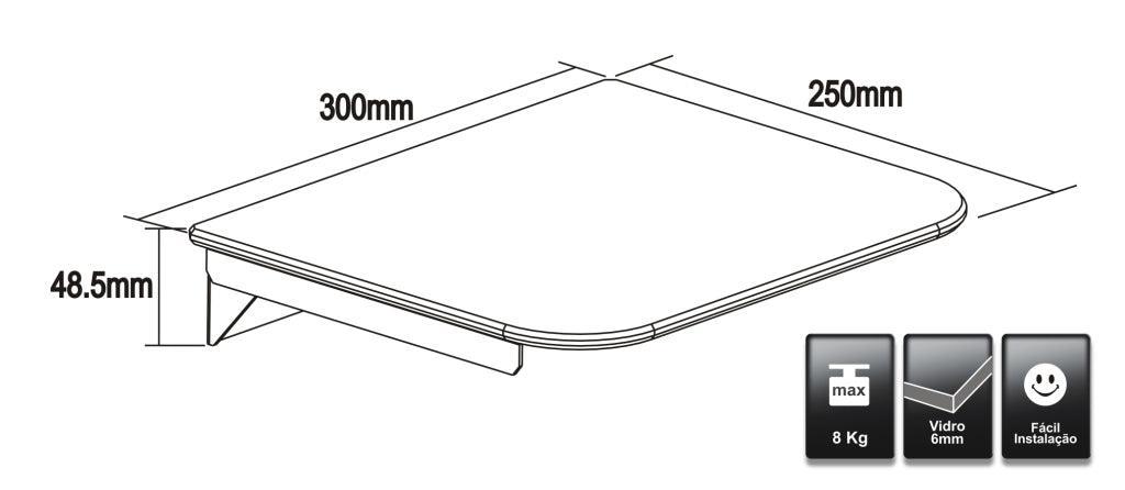 Prateleira para Dvd/Blu-Ray FT-DVD15 - Fixatek - Fixatek