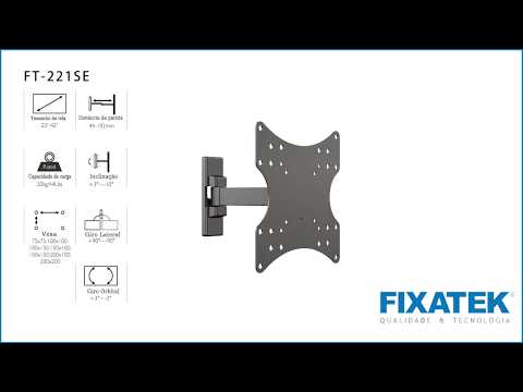 Video - Suporte Articulado Para TV LED 23-47'' | Fixatek - FT-221SE
