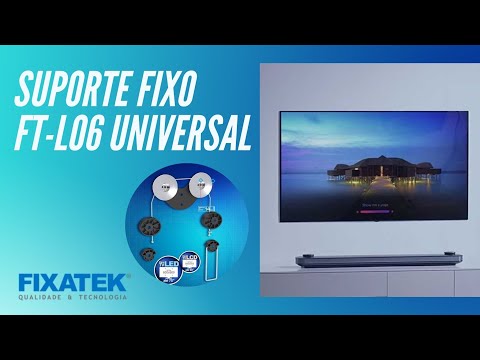 Video - Suporte de TV Fixo gesso acartonado dry wall Ultra Slim FIXATEK - FT-L06
