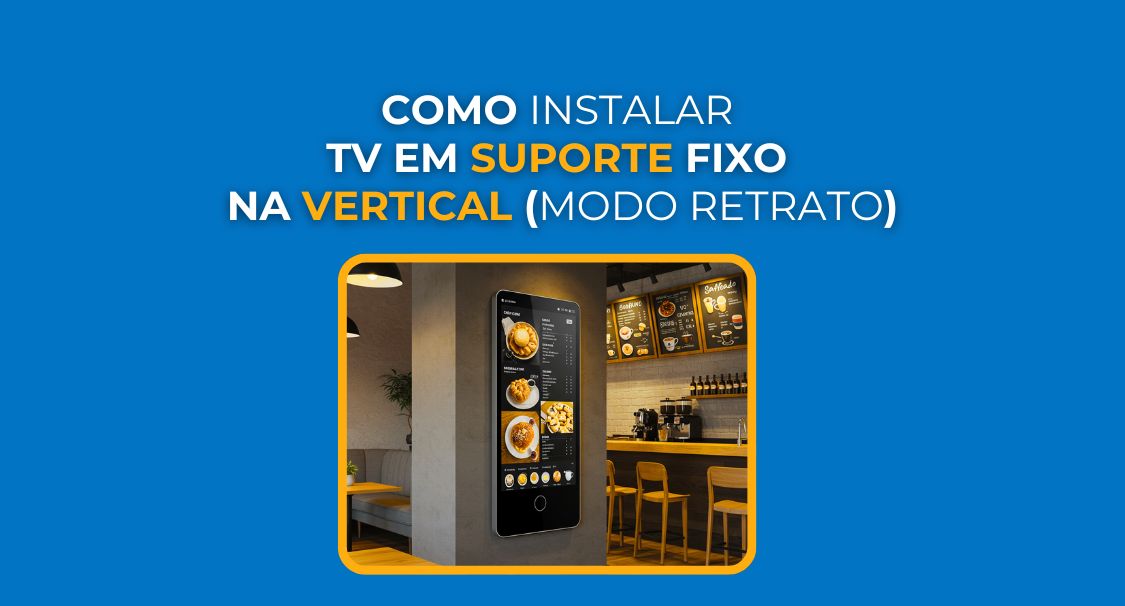 Como instalar TV em Suporte Fixo na vertical (modo retrato)