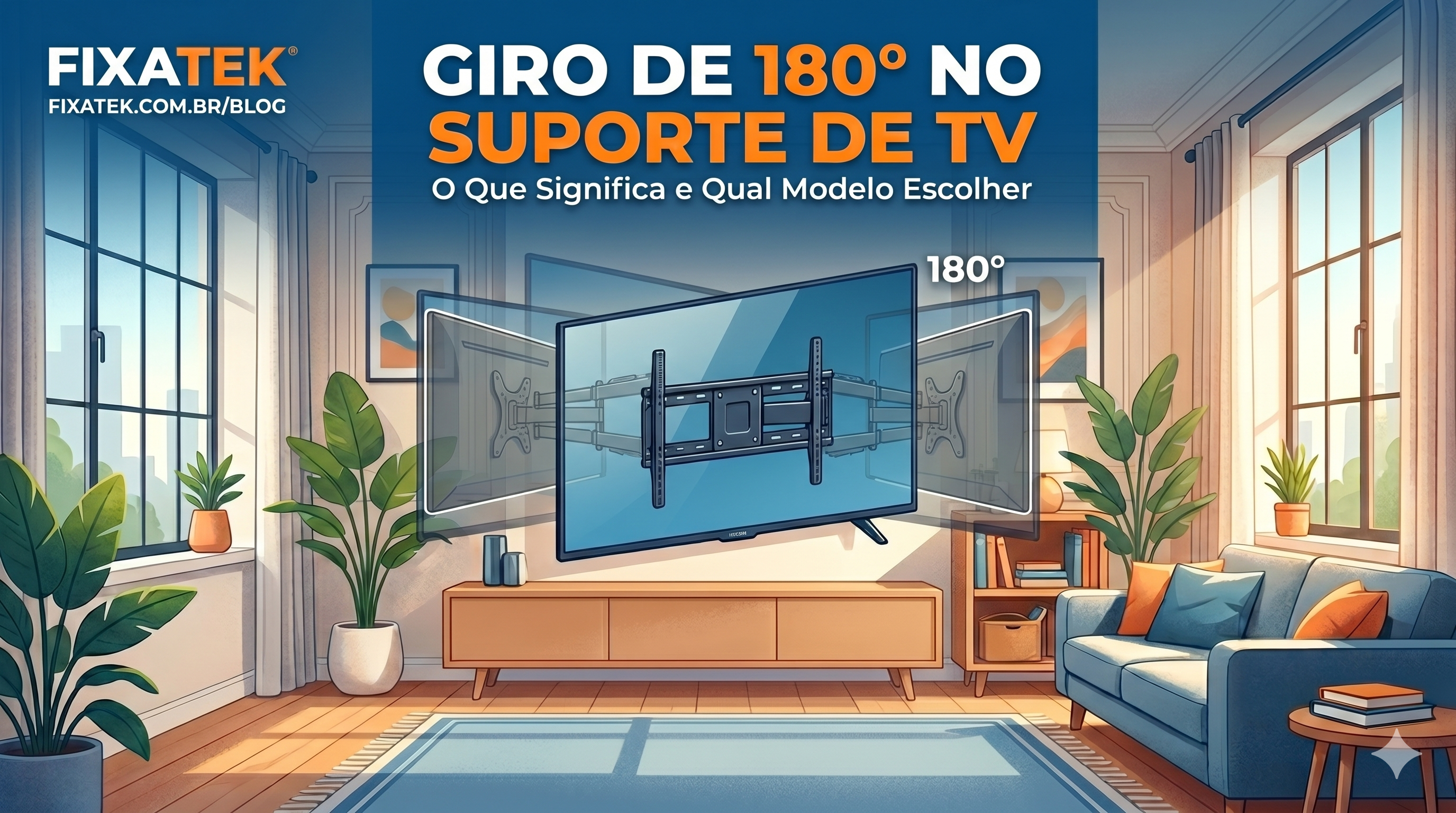 Giro de 180° no Suporte de TV: O que Significa e Qual Modelo Escolher