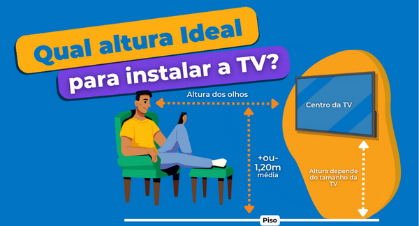 Qual altura ideal para instalar a TV? - Fixatek