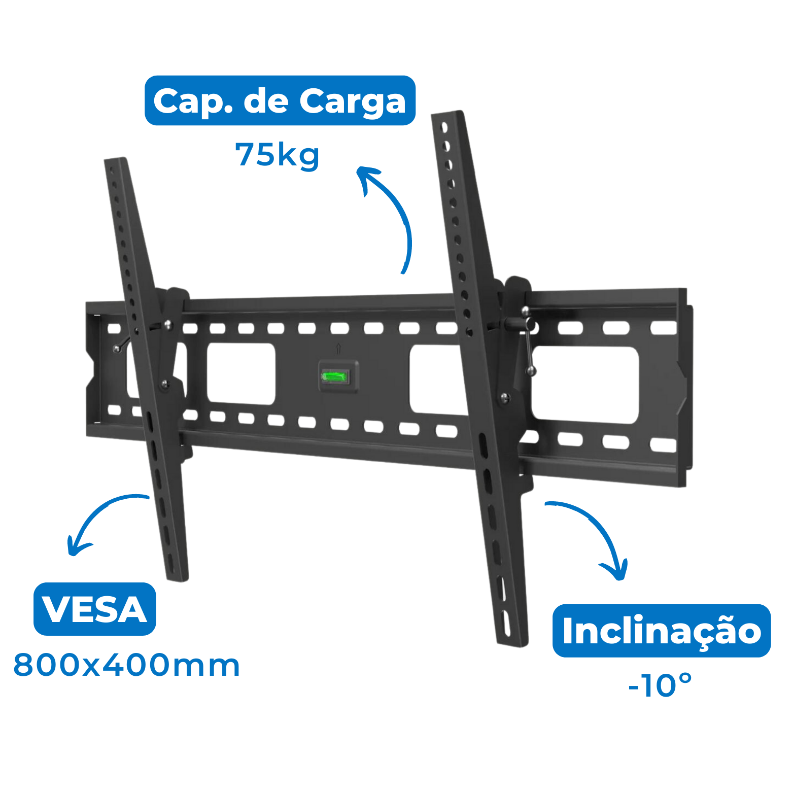 Suporte Fixo / Inclinável para TV até LED / OLED / QLED 110'' com Peso até 75kg FT-84UP - Fixatek - Fixatek
