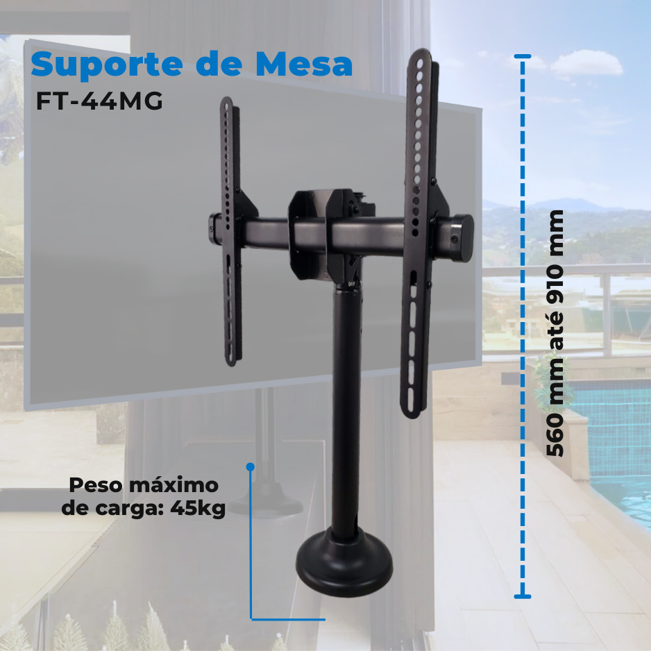 Suporte de Mesa para TV LED / Monitor 37" até 60" FT-44MG Fixatek - Fixatek