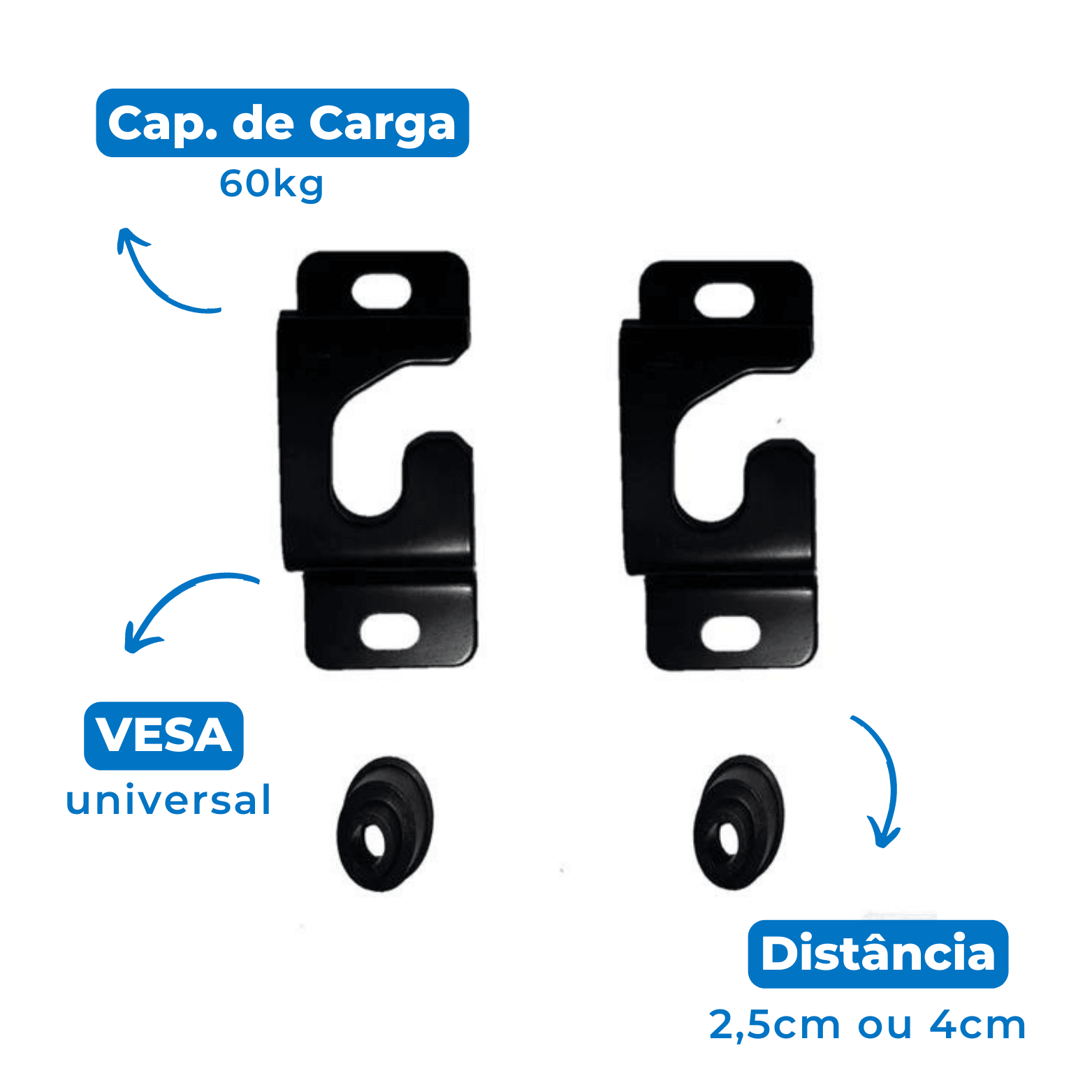 Suporte Fixo para TV LED / OLED / QLED 17" até 86" Universal FT-E40 - Fixatek - Fixatek