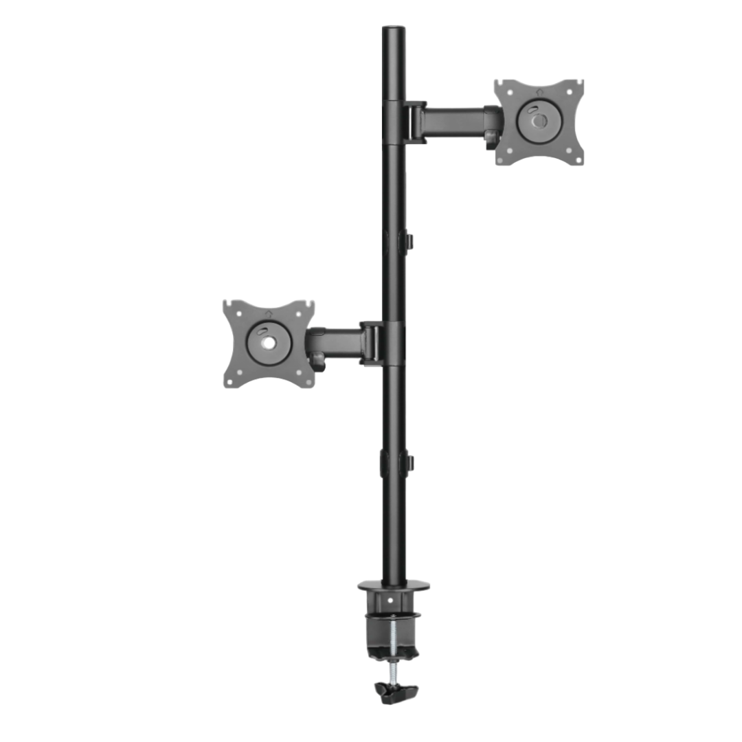 Suporte Ergonômico Articulado de Mesa para 2 Monitores na Vertical de 13" até 27" FT-274M2V - Fixatek