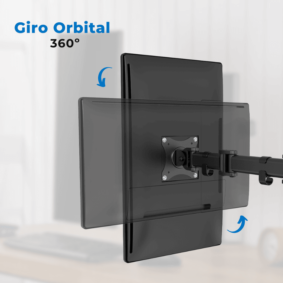 Suporte Ergonômico Articulado de Mesa para 4 Monitores de 13" até 27" FT-726M4 - Fixatek - Fixatek