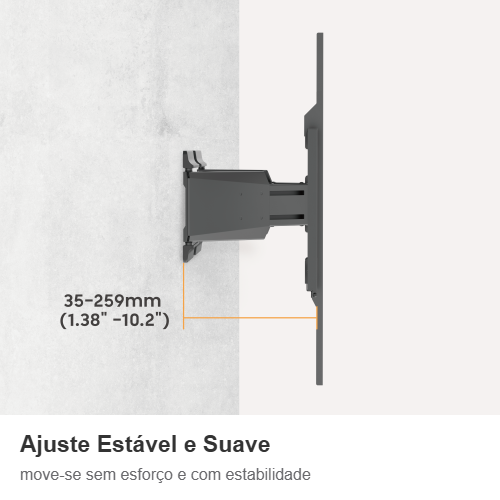 FT-8625 - Suporte de TV Triarticulável com Braço Duplo