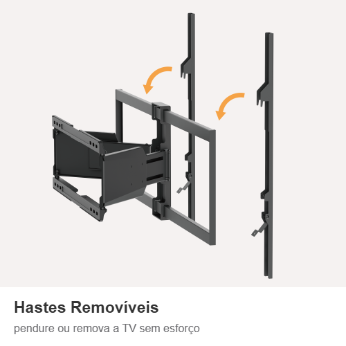 FT-8625 - Suporte de TV Triarticulável com Braço Duplo