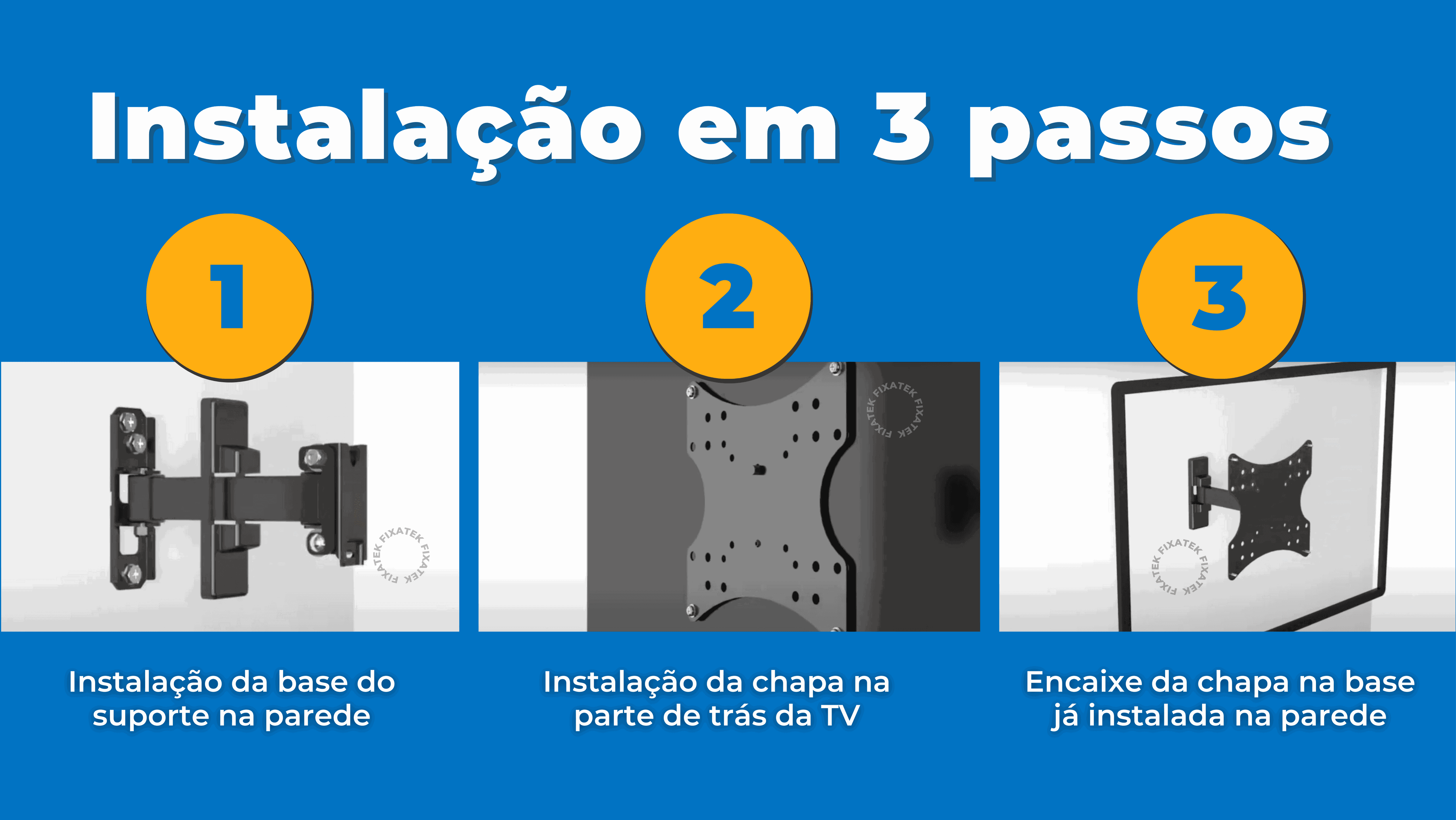 Suporte Articulado para TV LED / OLED / QLED até 47" FT-221SE - Fixatek - Fixatek